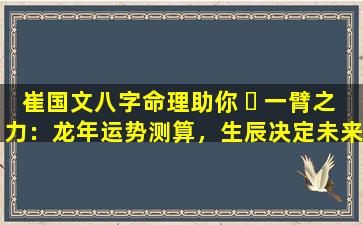 崔国文八字命理助你 ☘ 一臂之力：龙年运势测算，生辰决定未来